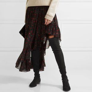 STUART WEITZMAN - Lowland Suede over-the-knee Black Boots
